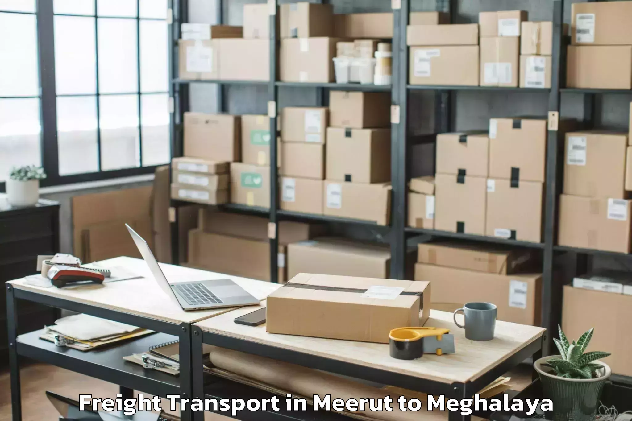 Efficient Meerut to Shillong Freight Transport